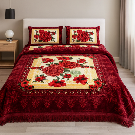 Premium Blanket Set with 3D Texture Embossed[SL]