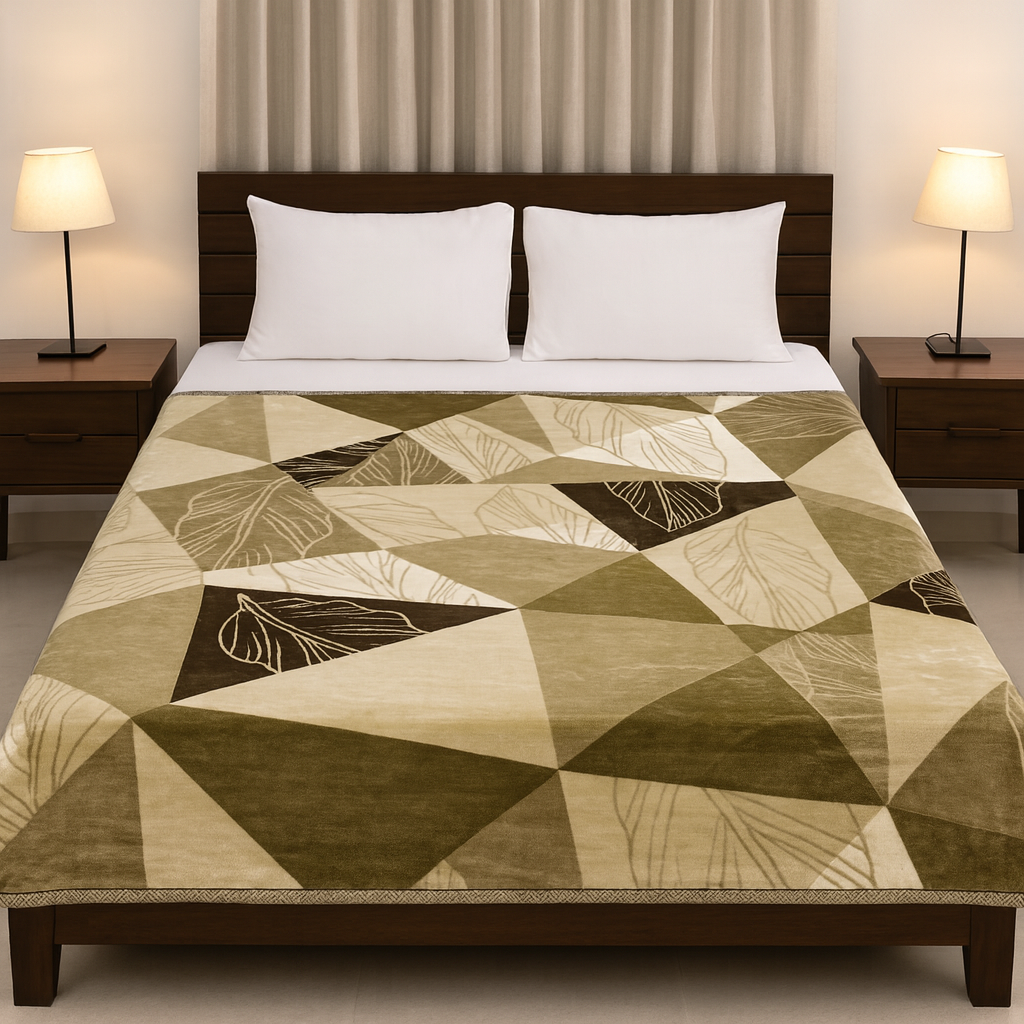 3D Embossed Double Bed Blankets[Weight: 5.5Kg] – Ultra-Soft Polyester Warmth[[SC]