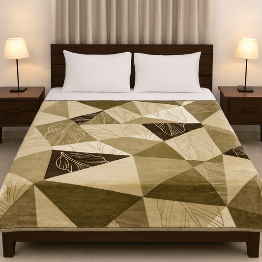 3D Embossed Double Bed Blankets[Weight: 5.5Kg] – Ultra-Soft Polyester Warmth[[SC]