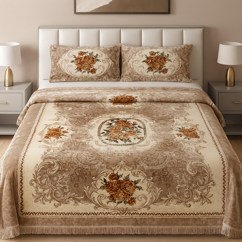 Premium Blanket Set with 3D Texture Embossed[SL]