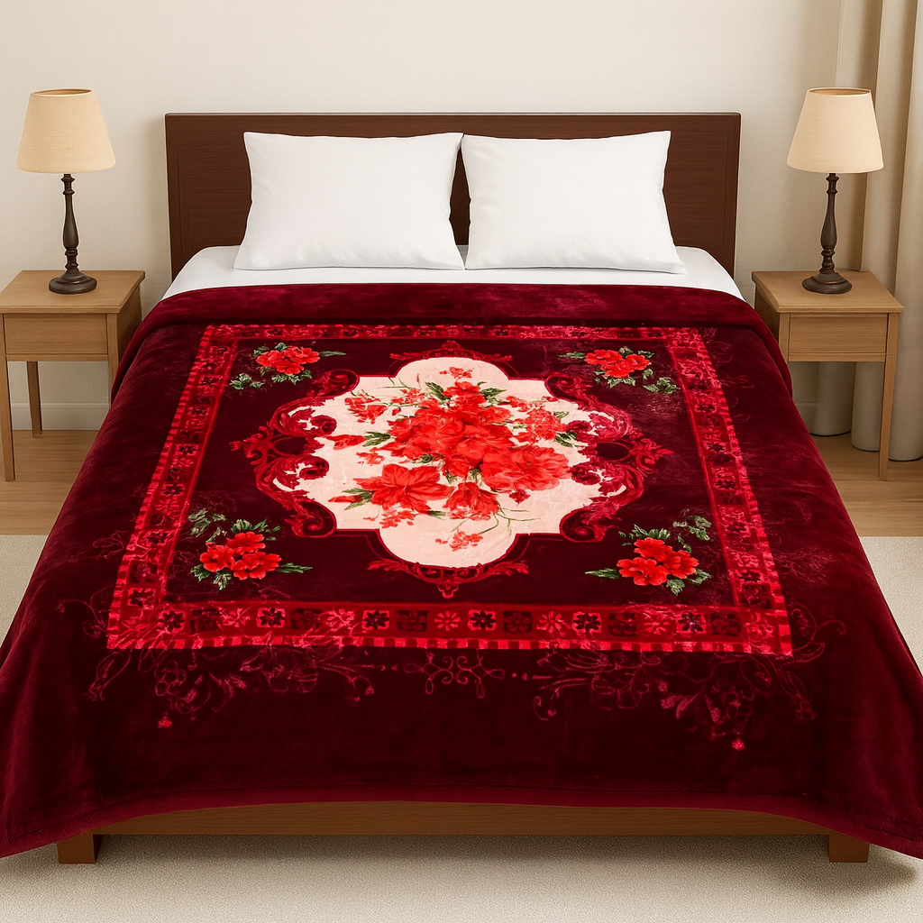 Luxury Double Bed Blanket [Weight:7.5 Kg]– Ultra-Soft & Elegant Warmth [JH]