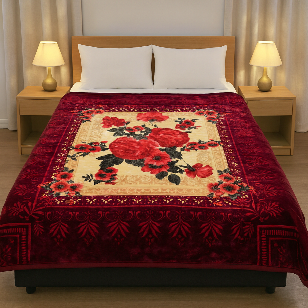 Luxury Double Bed Blanket [Weight:7.5 Kg]– Ultra-Soft & Elegant Warmth [JH]