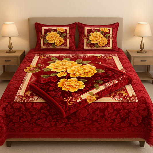 ComfortWeave Blanket Set – Smooth Texture, Deep Warmth[MN]