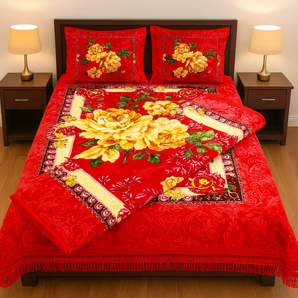 ComfortWeave Blanket Set – Smooth Texture, Deep Warmth[MN]