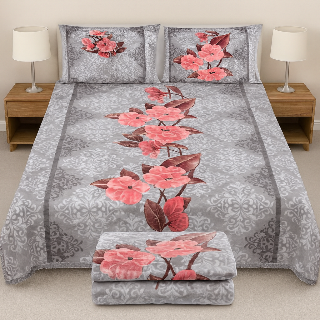 Premium 4-Piece Embossed Blanket Set[MGS]