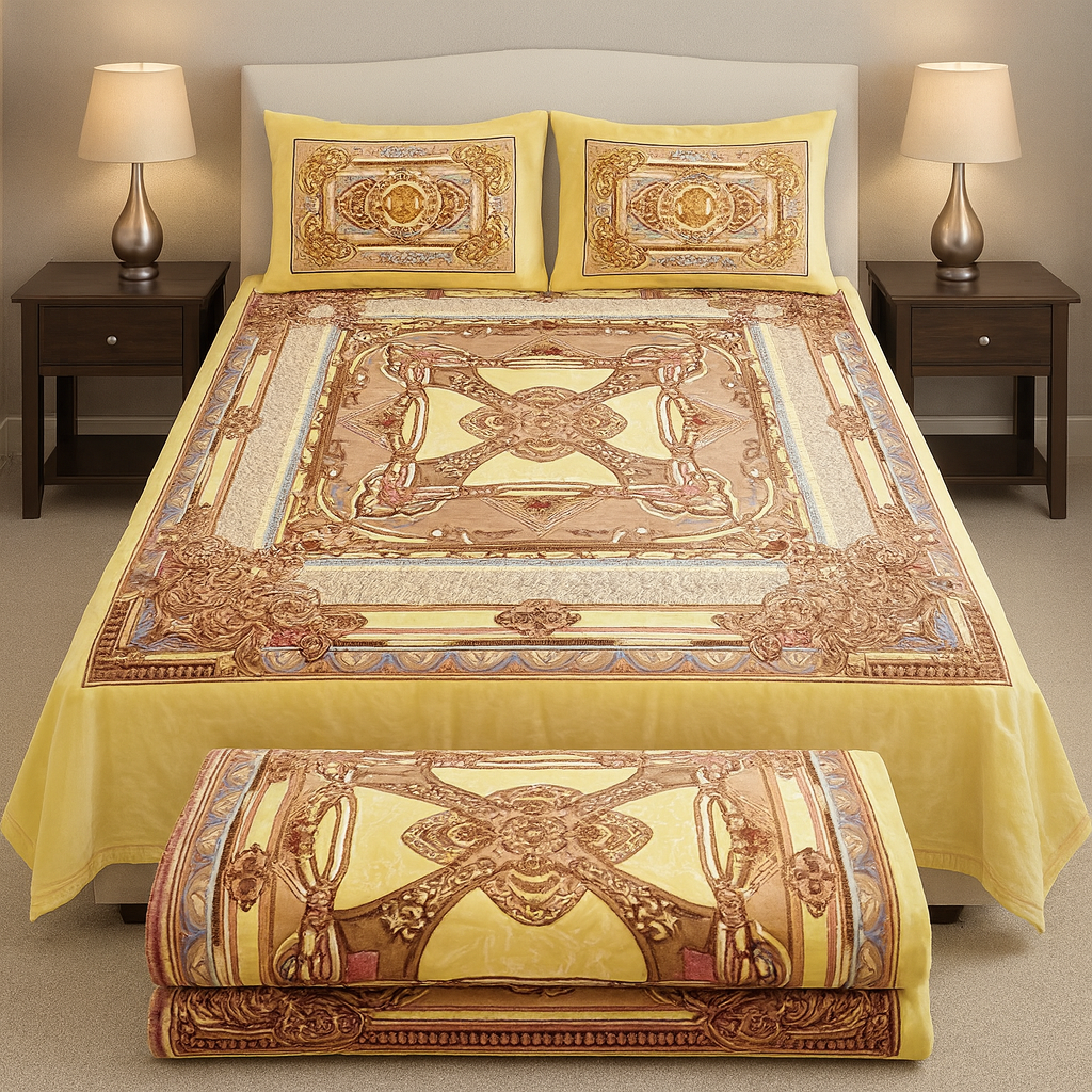 Premium 4-Piece Embossed Blanket Set[MGS]