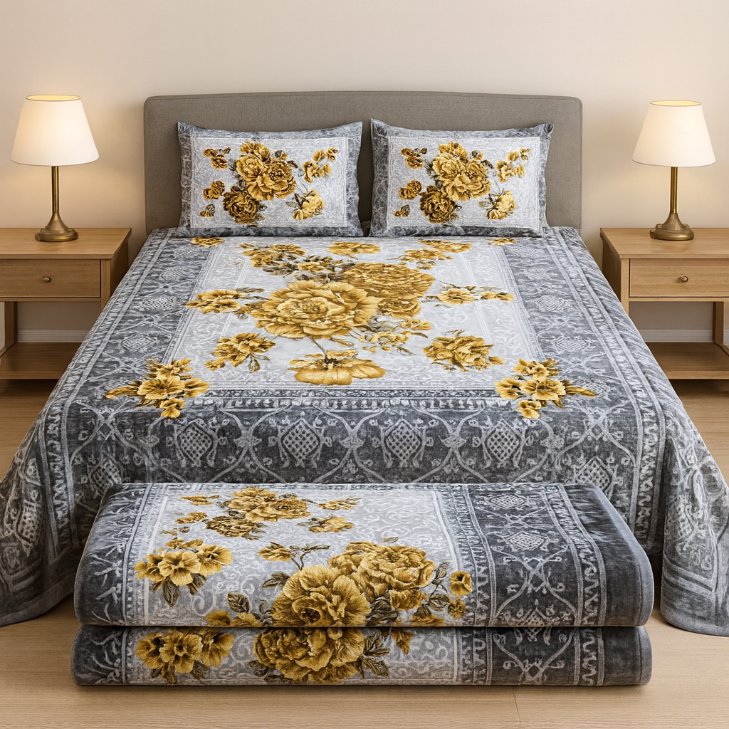 Classic Warm Blanket Set with Pillow Covers[KE]